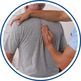 A chiropractor providing chiropractic care to a person with back pain.
